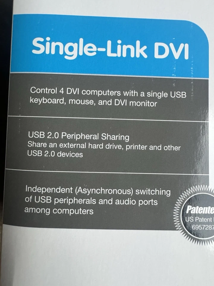 Iogear 4-Port DVI KVMP Switch with Cables Model GCS1104 - Image 3 of 3