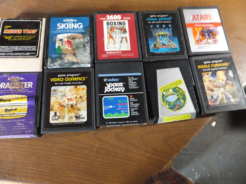 Lot of 10 Vintage Atari Video Game Cartridge - Frogger, Boxing, Dragster, MORE - Picture 2 of 24