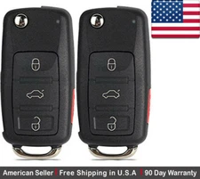 2 New Replacement Remote Key Fob Flip For Volkswagen +*+Read Description+*+