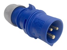 PCE CEE Stecker 16A 230V 3-polig  SHARK 013-6 IP44 Caravan Camping blau