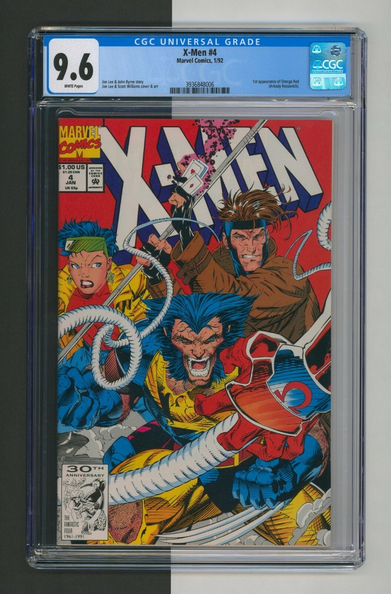 X-Men #4, CGC 9.6, 1st Appearance Omega Red, Jim Lee Cover, Marvel