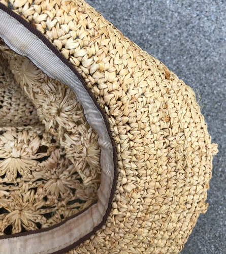Women's 100% Raffia Fedora Hat Women's One Size Beige Lightweight Sun Cap - Picture 6 of 10