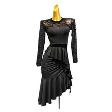 Long Sleeve Latin Dance Dress Dancing Performance Women Dress Ballroom