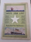 White Star Line "Cymric". A rare item dated 1912 (Olympic)