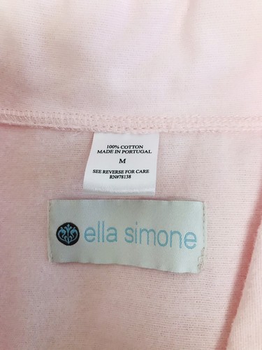 Camicia da notte donna Ella Simone in flanella di cotone taglia M rosa lunga nonna - Foto 6 di 8