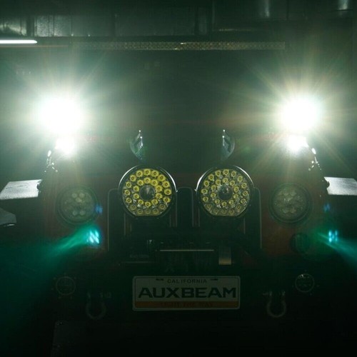 4x AUXBEAM 3" LED Pods Work Light Bar Driving Lights White Amber+Covers for Ford - Picture 5 of 12