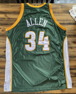 Vintage Authentic Ray Allen Seattle Super Sonics Adidas jersey sz