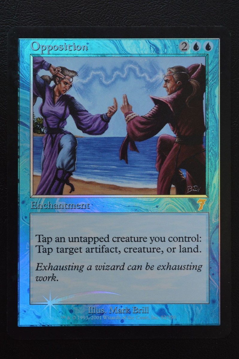 MTG　対立/Opposition　7th　Foil Magic The Gathering MTG OPPOSITION FOIL Seventh Edition LP