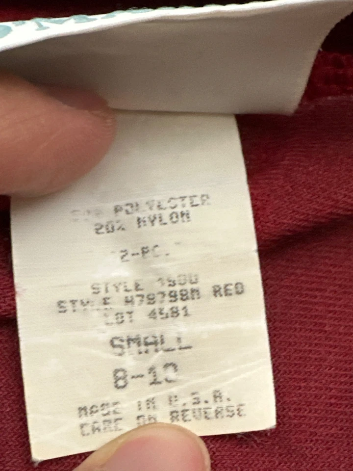 Bata vintage para mujer de terciopelo rojo mediano vestido abuela núcleo (191) Foto 4 de 4