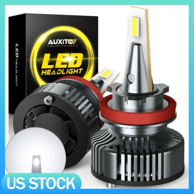 H11B LED Headlight Conversion Kit Hi Low Beam Bulbs 6500K Lamp High Power AUXITO