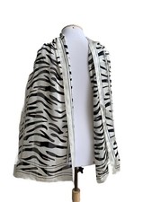 UNBRANDED STRIPES WHITE RECTANGLE Silk scarf 69/16 in A69