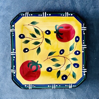 Giftco 6.25'' Square Ceramic Oil Plate Bread Dish NIB