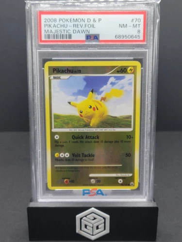 Pikachu Majestic Dawn Reverse Holo 2008 #70 PSA 8