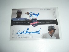 JASON HEYWARD GORKYS HERNANDEZ 2008 TRISTAR AUTO 24/25 SIGNED CARD