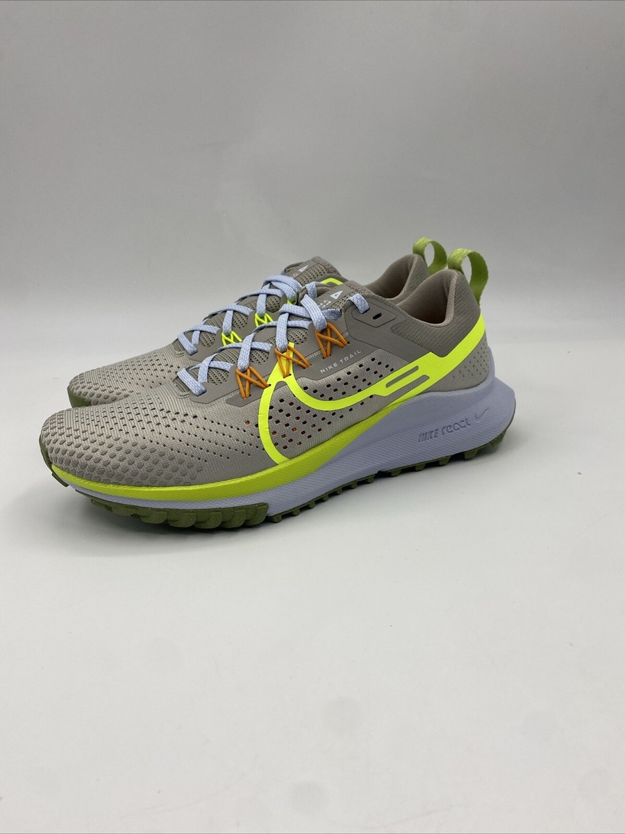 Nike React Pegasus Trail 4 Grey Yellow Blue Hiking DJ6158-002