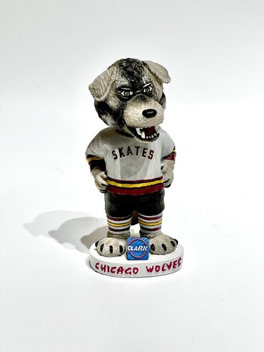 Chicago Wolves Schlittschuhe Maskottchen Wackelkopf - Top Zustand - ohne Karton - Bild 2 von 4