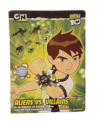 Aliens vs.Villians Ben 10 Cartoon Network Board Game Pressman 2008 New