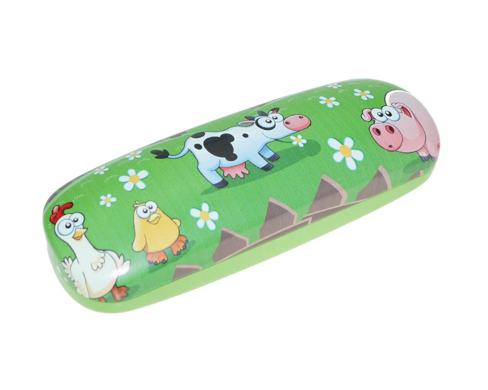 DUGGERT Niedliches Kinderbrillenetui FARMER Kuh - grün NEU
