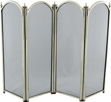 32.5'' 4 Fold Fire Screen - Brass Plated