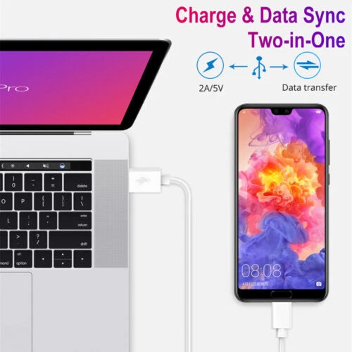 USB Type C Data Cable 5A Fast Charging USB-A to USB-C Charger Cord For Phone - Image 2 of 4