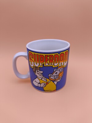 VINTAGE Keramiktasse Tasse SUPERDAD Super Papa Vater FPC England Geschenk Weihnachten sehr guter Zustand