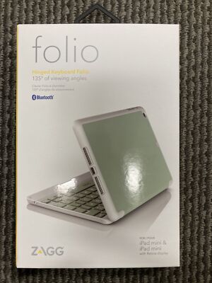 2X New ZAGG Folio Case Hinged with Bluetooth KeyboardFor iPad Mini 7.9inch-Green