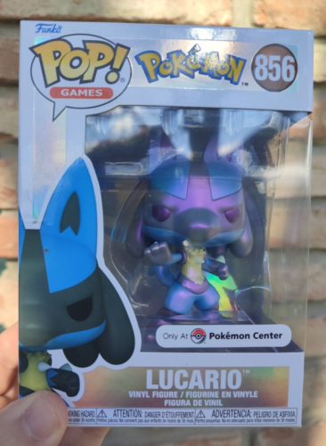 Funko Pop! Games Lucario Pearlescent Pokemon Center Exclusive Label Sealed #856 - Picture 1 of 11