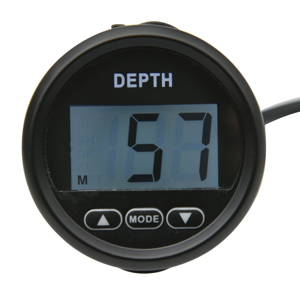 52MM Universal Depth Gauge Marine Boat Digital Depth Meter 9-32V Depth  Gauge