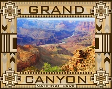 Grand Canyon Southwest Style Laser Engraved Wood Picture Frame Landscape (5 x 7)