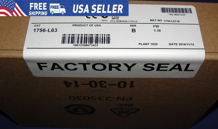New Factory Sealed AB 1756-L63 SER B ControlLogix 8MB Memory Controller 1756L63