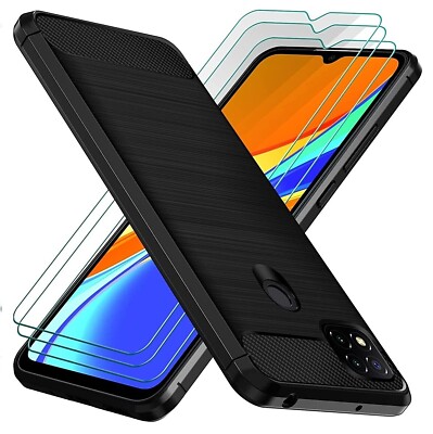Case Cover + Tempered Glass for Xiaomi Redmi 12C / 10C / 10A / 10 / 9C