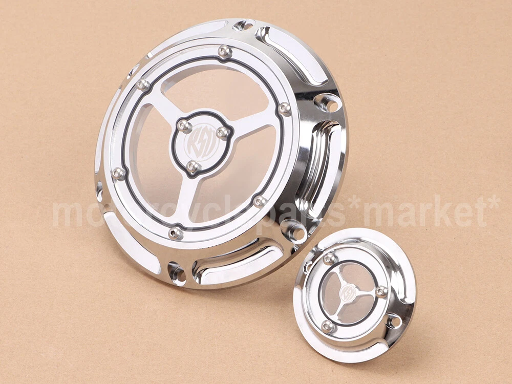 6 Holes RSD Clear Engine Derby Timer Timing Cover For Harley
