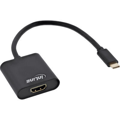 0,2m USB Display Konverter USB C  Stecker an HDMI  Buchse DP Alt Mode schwarz