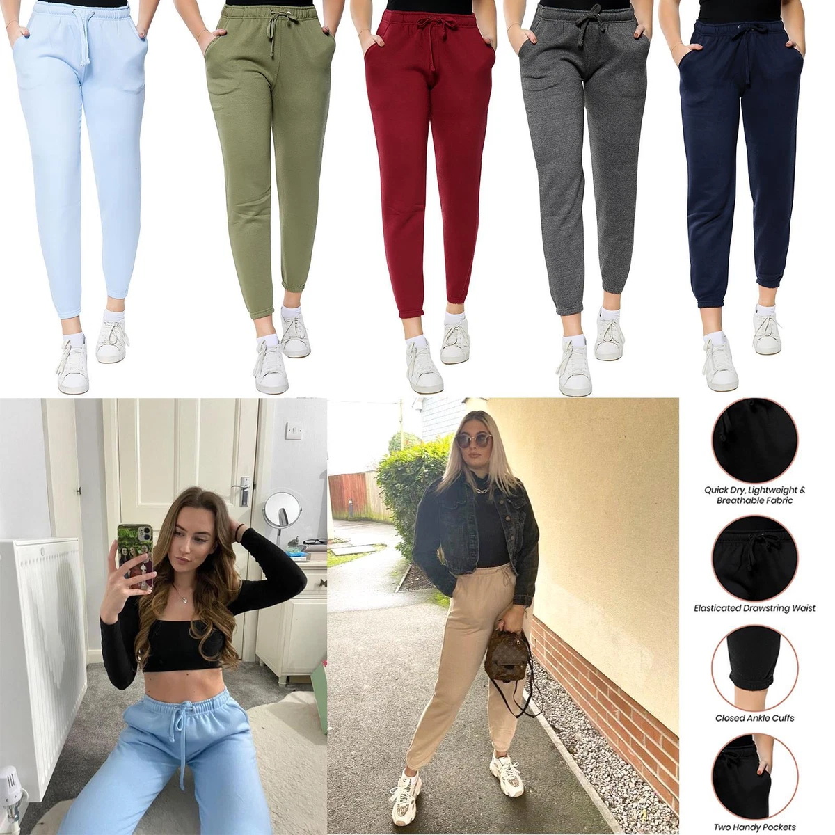 Women's Printed Solid Activewear Jogger Track Pants Workout Sweatpants  Casual Loose Straight Ankle Banded Sport Pants