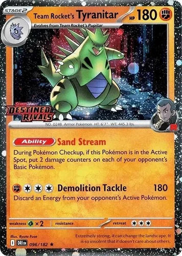 Team Rocket's Tyranitar 096/182 Sv10: Destined Rivals