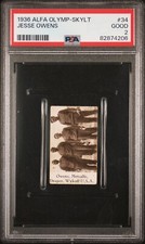 JESSE OWENS - 1936 Alfa #34 - USA OLYMPICS - PSA GOOD 2!🔥🔥🔥