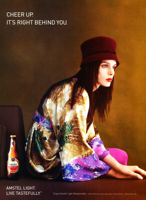 AMSTEL BEER AD #27 RARE 2005 OOP ''CHEER UP. IT'S RIGHT BEHIND YOU.''