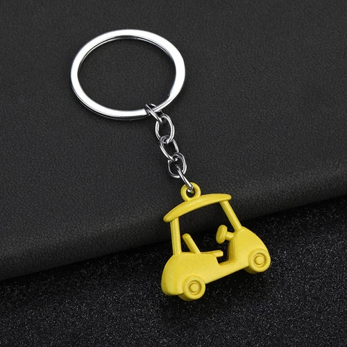 1pc Fashionable Hot Selling Alloy Golf Cart Neutral Fun Gift Keychain - Imagen 19 de 35