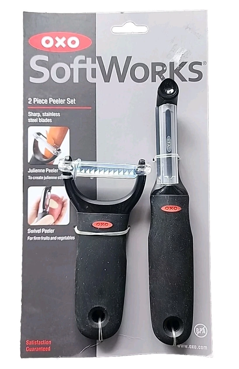 OXO Softworks 2pc. Peeler Set Stainless Steel Blade - Black - BRAND NEW