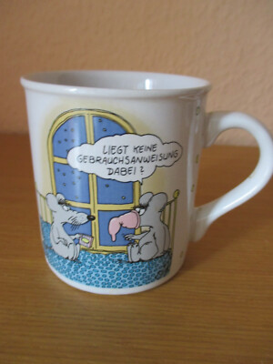 ULI STEIN Tasse Mäuse Gebrauchsanweisung Ristorante Kaffeetasse Sammeltasse 1992