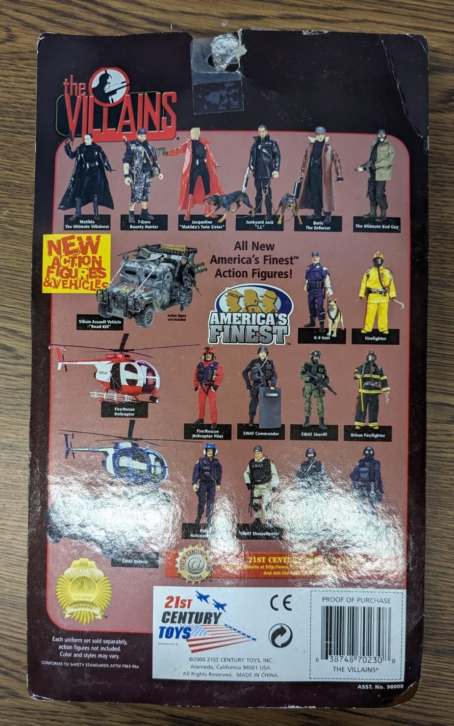 Vintage 21st Century  Toys "The Villains" "Mercenary Villain" 12in Action Figure