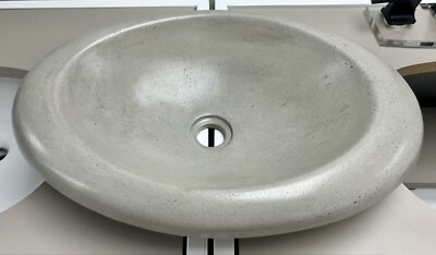 Native Trails NSL2115-A Cuyama 21''Oval Concrete Drop In Bathroom Sink Ash Finish