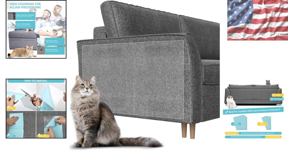 Invisible Cat Scratch Shield Tape 11 PCS EcoFriendly Furniture