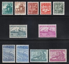 Belgique 1948 MNH Mi 804-815 Sc 374-385 Production industrielle et artisanale **