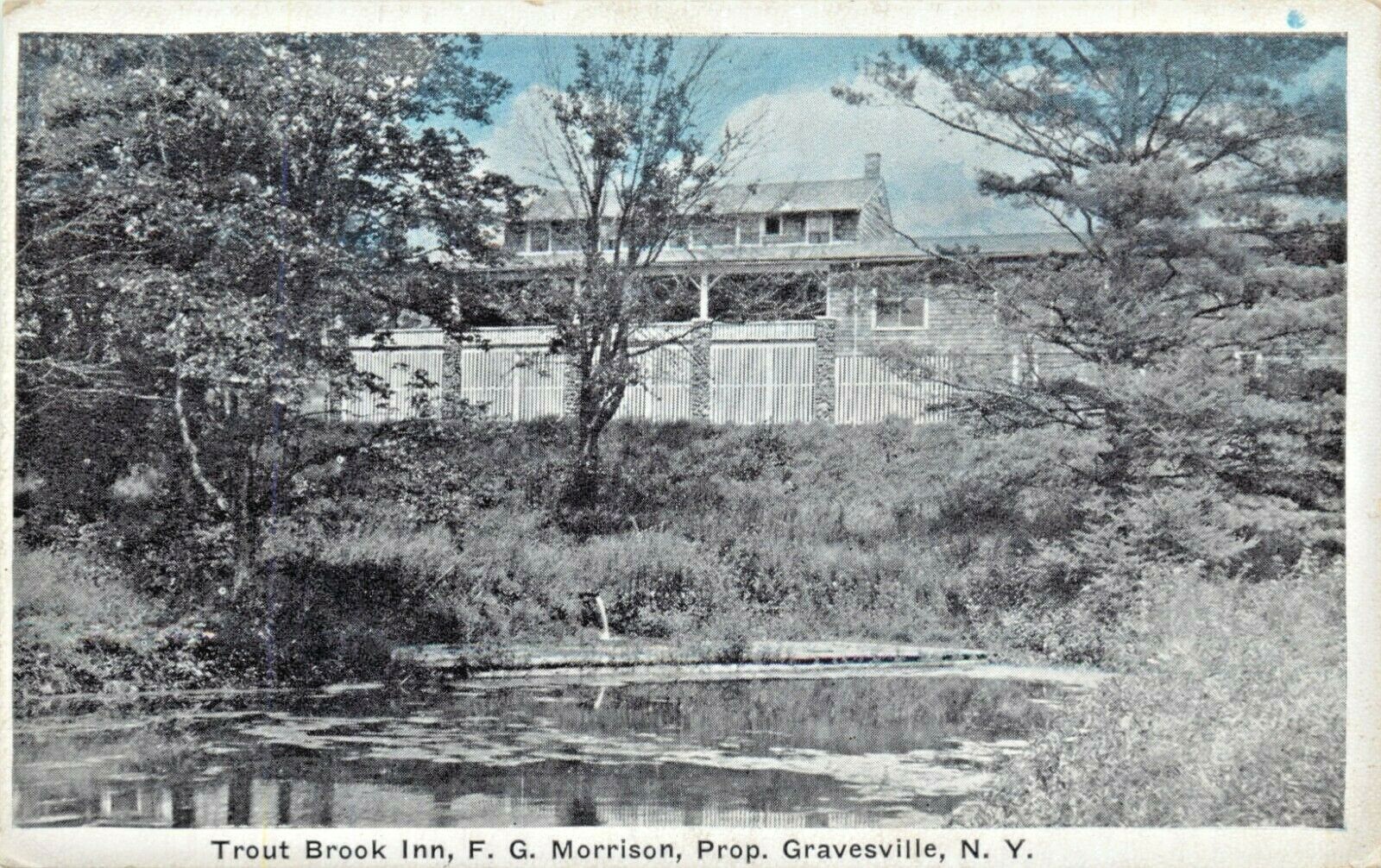 A View Of The Trout Brook Inn, Gravesville, New York NY eBay