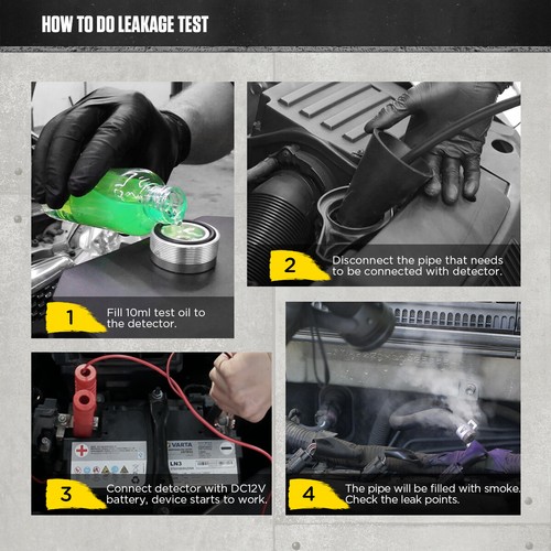 AUTOOL SDT206 Automotive EVAP Smoke Machine Fuel Pipe System Leak Detector UK - Picture 8 of 18