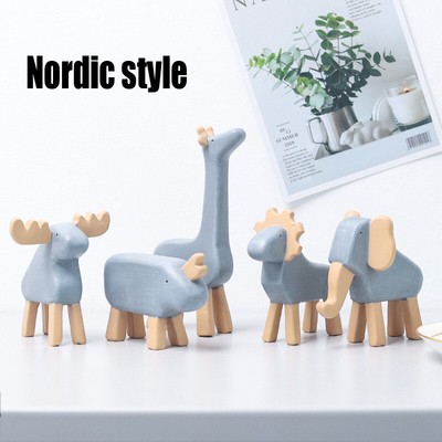 Nordic Animal Ornaments Resin Decoration Shape Home Living Room