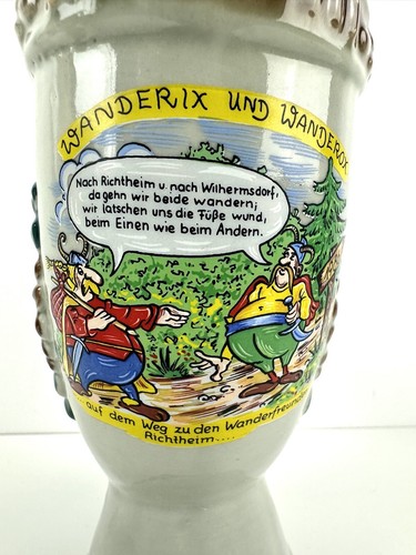 Ancienne Chope à Bière en Grès - Forme de Corne - Wanderix und Wanderox - 1986 - Picture 9 of 13