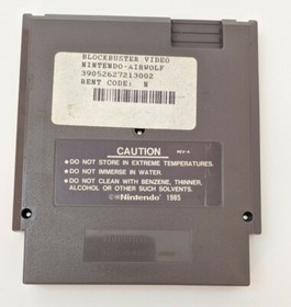 NINTENDO AIRWOLF NES AUT&Eacute;NTICO PROBADO Con Cubierta 