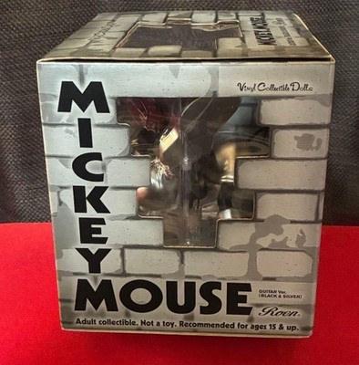 Mickey Mouse Guitar Ver Roen Medicom Toy VCD Figure Black Silver